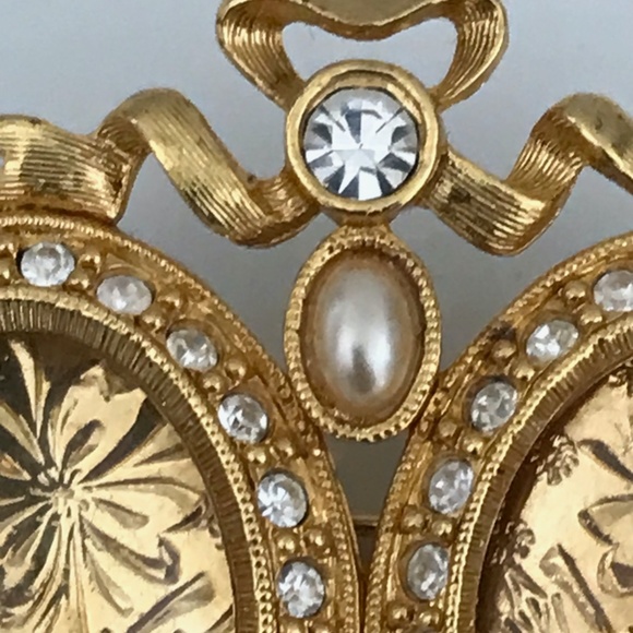 Rare VINTAGE © JOAN RIVERS GOLDEN BROOCH PIN 1980s - Picture 2 of 5